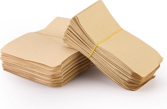 100 Kleine, Braune Umschläge Für Bargeld, Kleinteile, Visitenkarten, Geschenkkarten, Für Zuhause, Garten, Büro, Mini Kraftpapiertüten Für Hochzei
