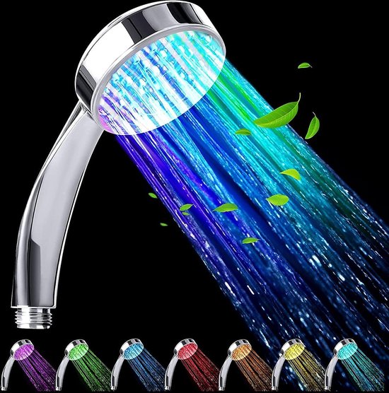 Led Handbrause Beleuchteter Duschkopf 1 Teilig Chrom Universell