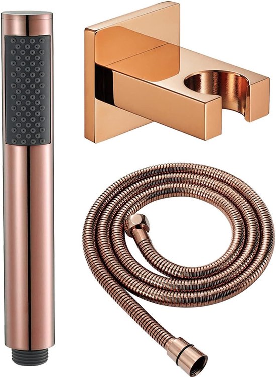 Duschkopf Set Handbrause Aus Messing Entspannendes Duscherlebnis Hoher Wasserdruck 150 Cm Schlauch Roségold