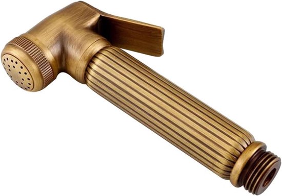 Bidet-brausekopf – Handbrause Für Wc – Hygienische Reinigung – Ergonomischer Griff – 130 X 55 Mm – Bronzefarben