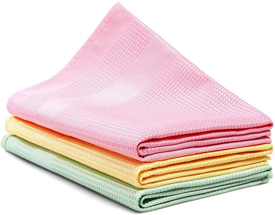 Mikrofasertücher Streifenfreie Reinigung 3er Set 40 X 60 Cm