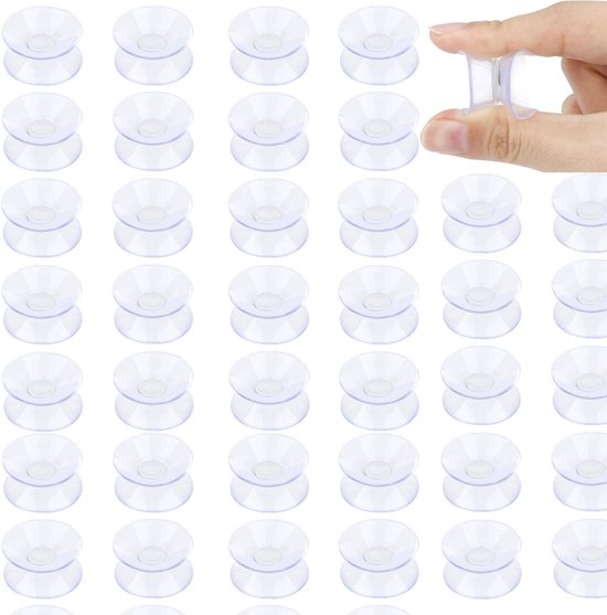 50 Stück 3 Cm Doppelseitige Saugnäpfe Transparente Pvc Saugnäpfe Kleine Saugnäpfe Für Lesetisch, Spiegel, Aquarium