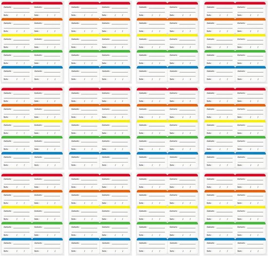 300 Stück Abnehmbare, Beschreibbare Gefrieretiketten Etiketten Mit Datumsangabe Für Lebensmittelaufbewahrung, Organisation, Kühlschranketiketten