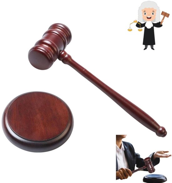 1 Stück Vorsitzender Hammer Richter Hammer Auktionshammer Vorsitzender Hammer Mit Schlagstock Für Richter, Anwälte, Studenten, Auktionen, Verkauf