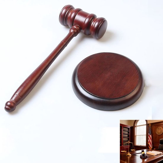 Zweiteiliger Richterhandschuh Aus Massivholz Auktionshammer Juristischer Hammer Hammer Und Sockelset Für Gerichtsverhandlungen, Anwaltskanzleien,