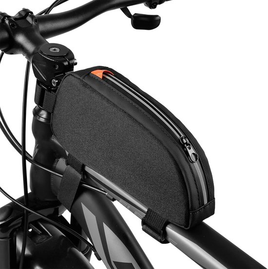 Fahrradtasche Rahmentasche Wasserdicht Mit Reflektoren 1 L 22,5 X 5 X 10 Cm Schwarz
