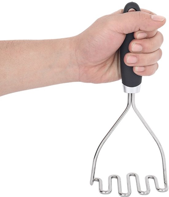 2 Teiliger Kartoffelstampfer, Groß, Robust, Edelstahl, Küchenhelfer, Professioneller Metalldrahtbrecher Für Bohnen, Avocados Und Gemüse, 25 Cm, S