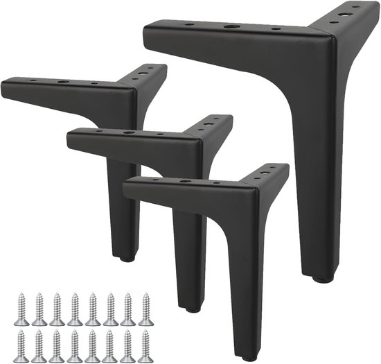 4 Möbelfüße, Sofafüße, Tragkraft Bis Zu 800 Kg, Tischbeine Aus Metall, Tischstützen, Mit Schrauben, Für Sofas, Tv Möbel, Couchtische, Schränke Un