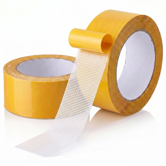 2 Rollen Doppelseitiges Malerband (3 Cm X 20 M), Gelbes Malerband, Kunststoff Abdeckband Zum Streichen, Poly Aufhängeband Zum Streichen, Renovier