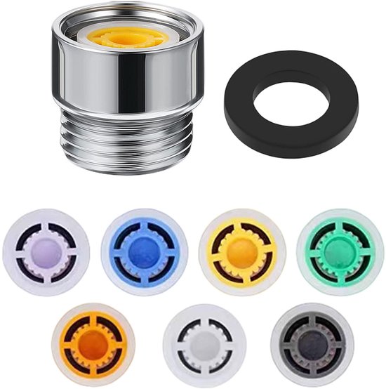7 Teiliges Set Mit Wasserdurchflussreglern Für Duschen, Wassersparadapter: Durchflussregler 1/2 Zoll Durchflussbegrenzer, Steuerventil Für Fest I