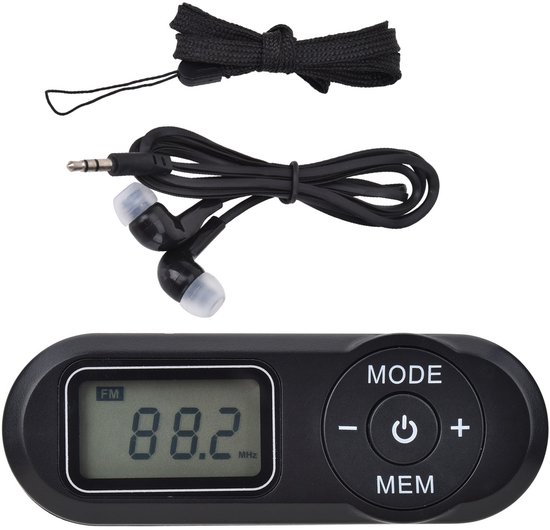 Mini Taschenradio Tragbares Radio Mit Digitalem Lcd Display Verbesserte Lautstärkeregelung Zum Spazierengehen/joggen Schwarz Taschenradio