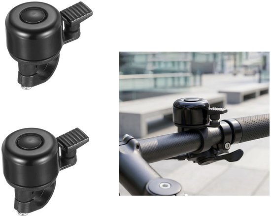 2 Teilige Fahrradklingel Druckknopfmodell 7,65 X 2,22 X 3,5 Cm Für Verschiedene Fahrradtypen, Einschließlich Mountainbikes Und Kinderfahrräder F