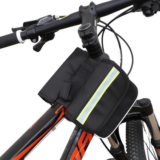 Fahrradtasche Wasserdichte Fahrradtasche Reflektierende Fahrradtasche Rahmentasche Oberrohrtasche Mit Handyhalterung Fahrradtasche Für Smartphone
