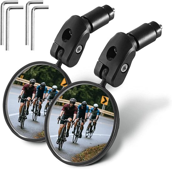 Fahrradspiegel, 2 Teilig, Drehbar Und Klappbar, Rückspiegel Für Fahrräder, Mountainbikes Und Rennräder, Hd Sichtbarkeit Und Sicherheit