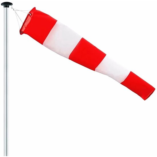 Für Den Außenbereich: Windsack, Windrichtungsanzeiger In Rot Und Weiß, 150 Cm Aufhängung Und Drehbar, Wetterfest, Windrichtungsanzeiger