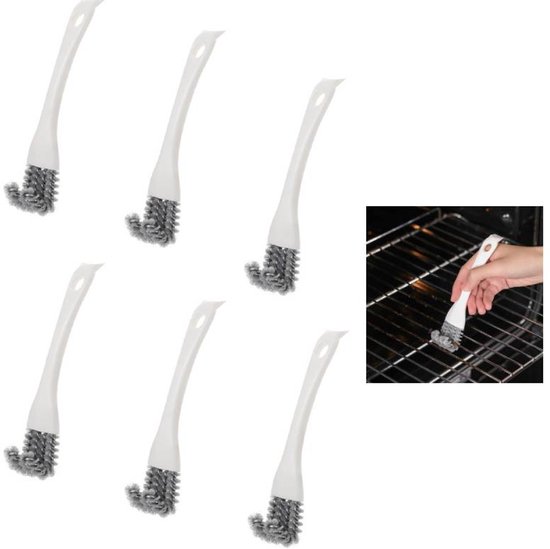 2 In 1 Weiße Grillrost Reinigungsbürste Multifunktionale Fugenbürste Küchenherd Reinigungsbürste Spülbecken Eckenreinigungswerkzeug Effiziente Gr