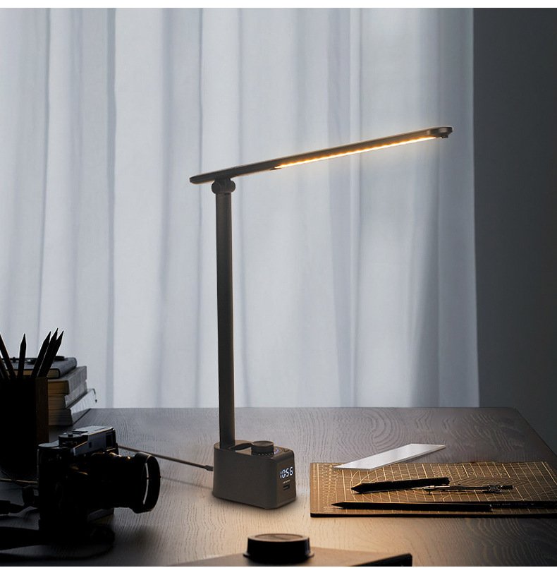 Led-schreibtischlampe Mit Stifthalter – 5 Farbtemperaturen, Faltbar, Dimmbar Und Um 180° Drehbar – Augenschonend Über Usb Für Zuhause, Büro Und Studentenwohnheim
