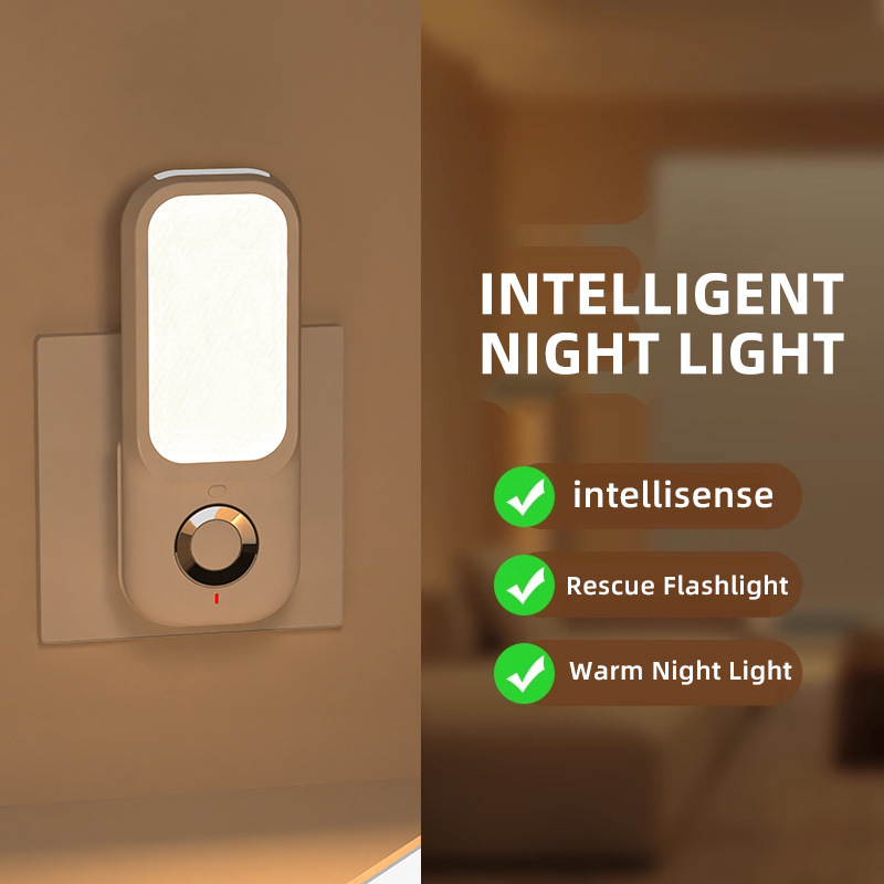 Bewegungsmelder-lampe – Licht Schaltet Sich Aus, Wenn Jemand Das Haus Verlässt – Netzbetrieb – Wiederaufladbare Kissenlampe Fürs Schlafzimmer – Luxuriöses Nachtlicht