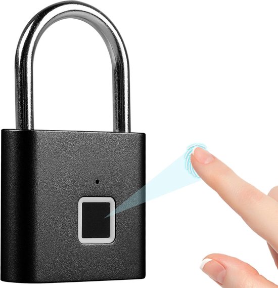 Fingerabdruckschloss Schloss Mit Fingerabdruckerkennung, Wetterfest, Usb Ladefunktion, Fingerabdruckverschluss, Fingerabdruck Vorhängeschloss, Fü