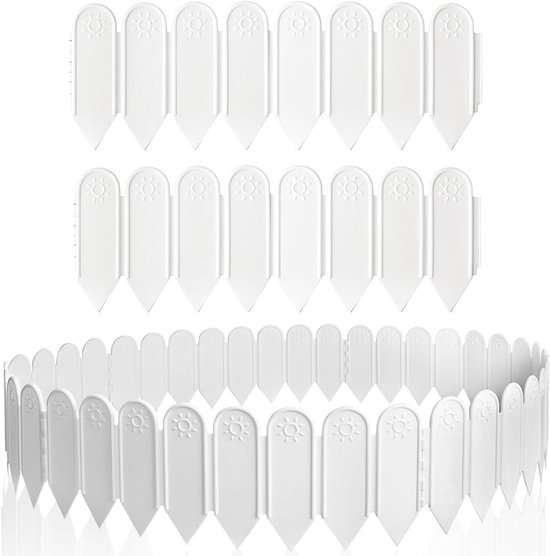Set Mit 10 Flexiblen Gartenrandsteinen (4 M Lang) Kunststoff Gartenzaun Für Rasenkanten, Gartenwege Und Zur Landschaftsgestaltung, Höhe 15 Cm