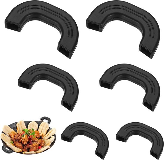Paar Flexible Silikongriffe Für Pfannen, Hitzebeständige Griffüberzüge Für Woks Und Bratpfannen Aus Gusseisen, Zum Kochen Und Backen (schwarz, 3