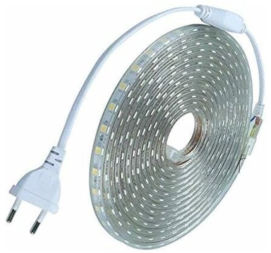 Für Komplette Led Streifen Sets, 10 Meter, 220 V, Silikon, Wasserdicht (ip68), Kaltweiß (6000 K), Smd5050, 60 Leds/m