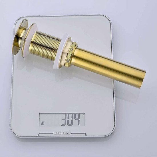 Für Waschbecken Ohne Überlauf, Badezimmerwaschbecken, Pop Up Ablaufgarnitur, Stöpsel, Waschbecken, Waschtischarmatur Gebürstetes Gold