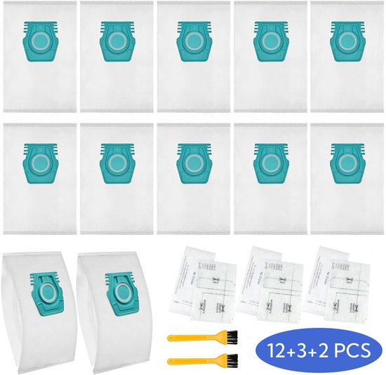 12 Ersatz Staubbeutel Für Miele Tu Guard L1/guard S1/co Guard M1 Staubsauger 3 Sets Filterwatte, Kleine Bürste