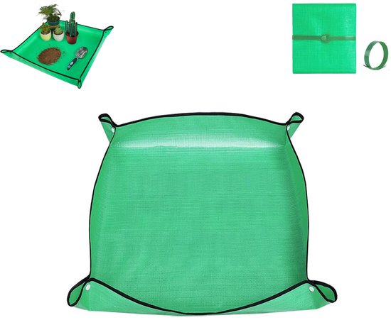 Pflanzmatte Umpflanzmatte 100 X 100 Cm Faltbar Mit Druckknöpfen An Allen Vier Seiten Zum Umpflanzen Von Pflanzen Und Setzlingen In Töpfen Und Im
