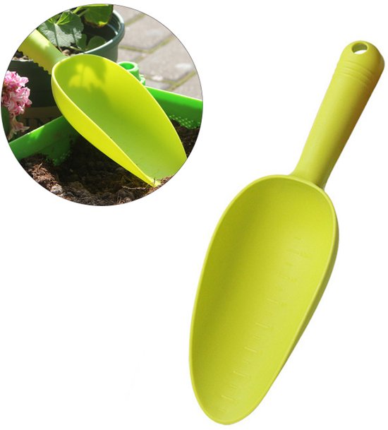 Gartenkelle Pflanzkelle Pflanzlöffel Kunststoff Gartenkelle Rutschfester Griff 30 X 9 Cm Gartengerät Mit Skala Zum Auflockern Von Erde, Umgraben,