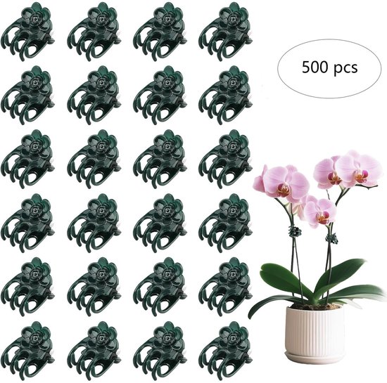 500 Pflanzenstützclips Befestigungsclips Für Pflanzen Rosenförmige Befestigungsclips Für Pflanzen Clips Für Kletterpflanzen Orchideenclips Befest