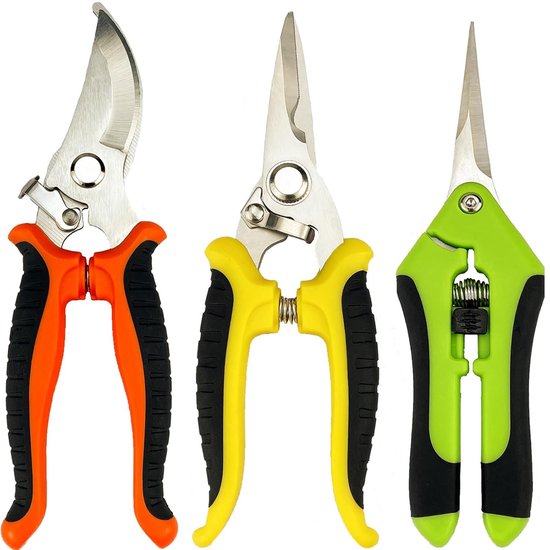 3 Teiliges Ergonomisches Gartenscheren Set Robuste Und Hochwertige Gartenschere Mit Sicherheitsverriegelung