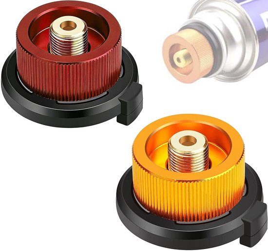 Gaskartuschenadapter 2 Stück Universeller Anschluss Für Camping Camping Gasadapter Für Brenner Und Butangasflaschen Für Outdoor Aktivitäten Und C