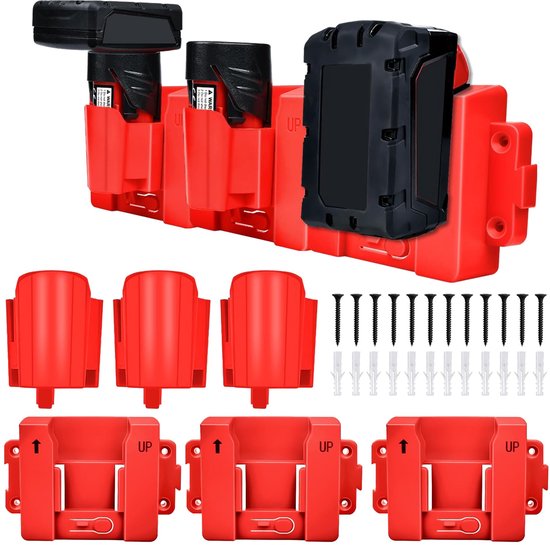 Batteriehalter Für Milwaukee M12 Und M18 Akkus 3 In 1 Wandhalterung