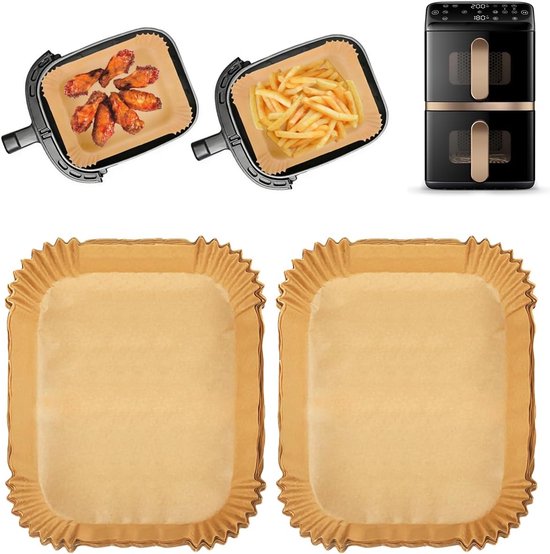 Zubehör Für Heißluftfritteusen, 200 Teilig, Passend Für Philips Airfryer 4000 Serie Mit Gestapeltem Doppelkorb, Heißluftfritteuse, Backpapier, Zu
