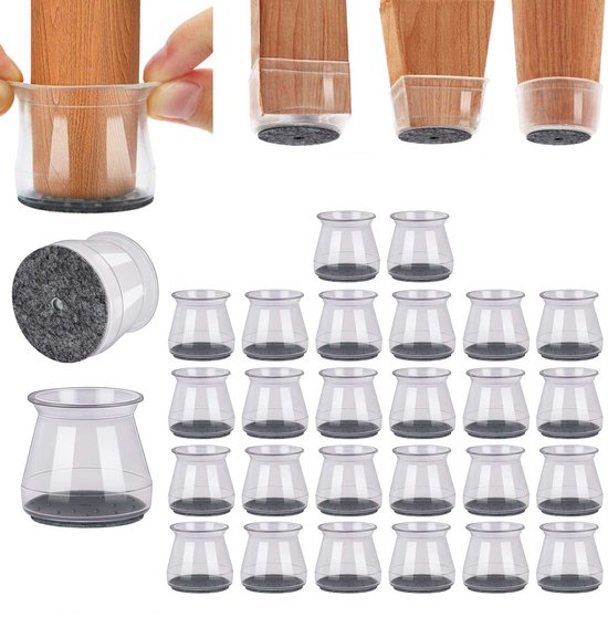 28 Teiliges Stuhlbein Set Silikon Stuhlbeinschoner Möbelgleiter Stuhl Und Bodenschoner Schützt Vor Kratzern Schützt Holz Und Fliesenböden Filzgle