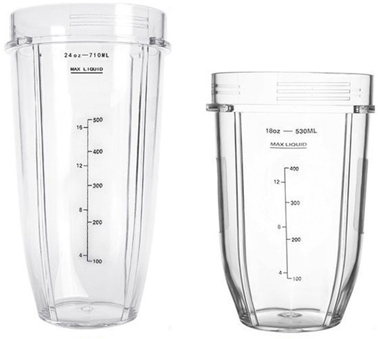3 Teiliges Mixbecher Set Ersatzteile Für Mixer Kompatibel Mit Ninja Entsaftern 950 Ml/700 Ml/500 Ml Küchenzubehör Transparent