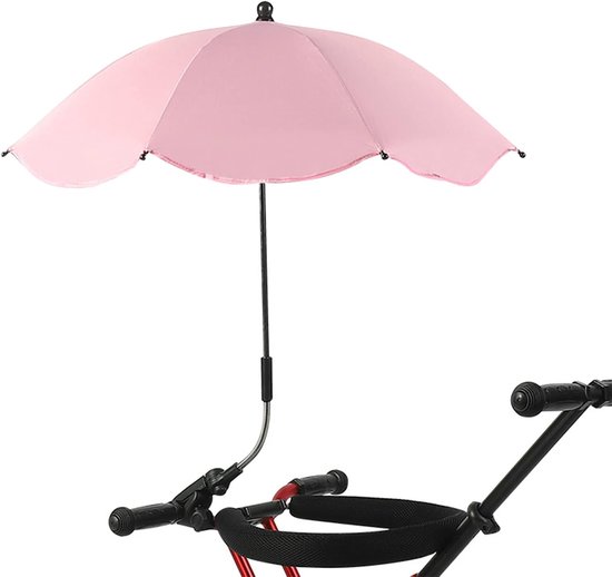 Stuhlschirm Tragbarer Sonnenschirm Sonnenschutz Für Draußen 360° Drehbar 66 Cm Durchmesser Rosa