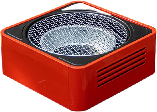 Tragbarer Holzkohlegrill Tischgrill Kochen Im Freien Optimiertes Luftzirkulationssystem 41 X 17 X 17 Cm Rot