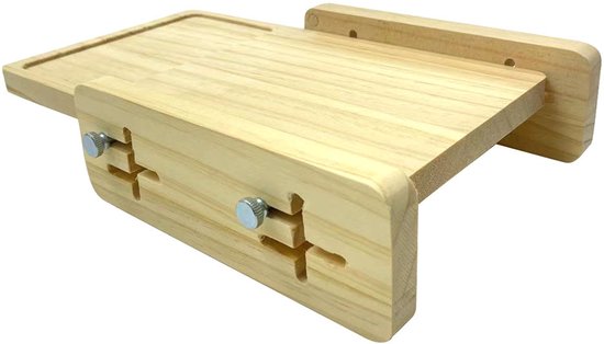 Brotschneider Aus Holz Schneidebrett Zum Schneiden Von Selbstgebackenem Brot Verstellbare Schnittstärke 27,5 Cm Länge Naturholz