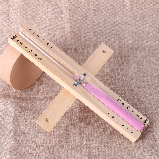 Sanduhr Timer Hitzebeständiges Holz Saunazeit Präzise Kalibrierung 30 Minuten Rosa