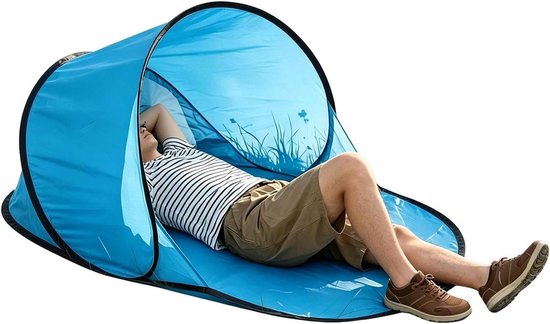 Pop Up Strandzelt Sonnenschutzzelt Sommerliche Entspannung Schneller Aufbau 142 X 72 X 67 Cm Blau