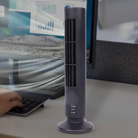 Turmventilator Standventilator Kühlung Für Zuhause Oszillierendes Design 343 Cm Schwarz