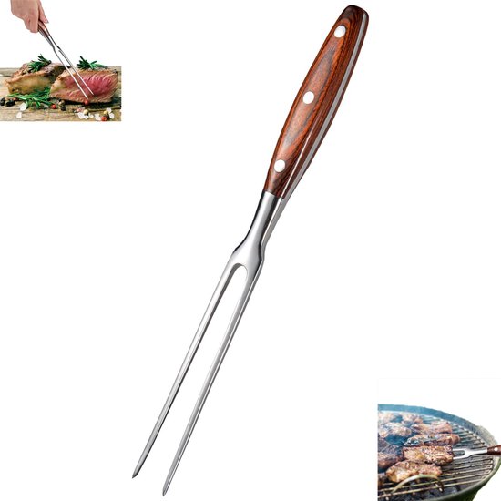 Grillgabeln Aus Edelstahl Grillgabeln Mit Palisandergriffen Gabeln Für Rind Und Lamm Steakgabeln Tranchiergabeln Nach Westlicher Art 30 Cm Lange
