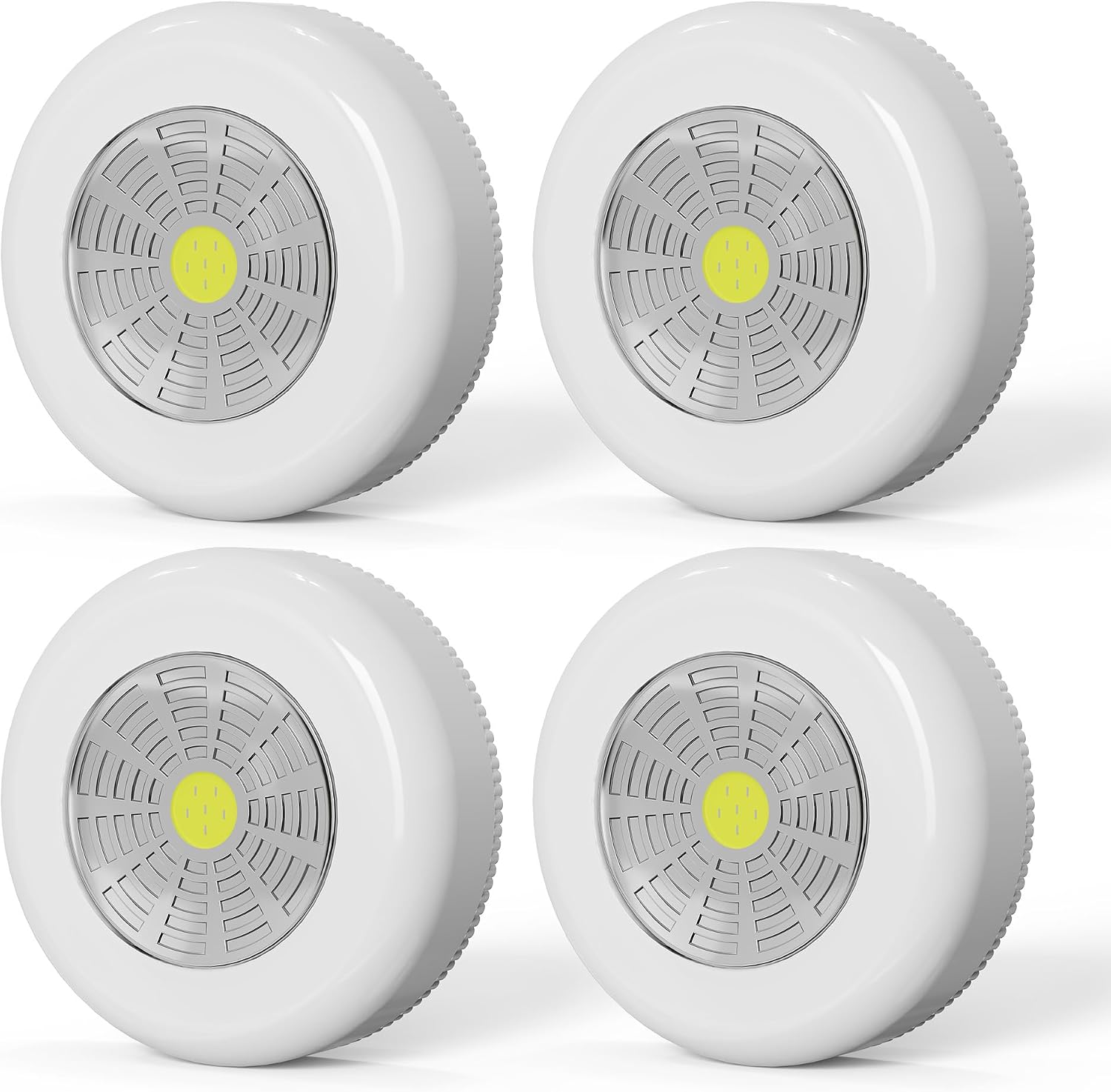4 Stück – Druckleuchten – Kabellose Touch-leuchten, Selbstklebende Puck-leuchten Zur Unterbaubeleuchtung Für Küchenschränke, Innenräume Und Mehr