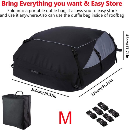 Dachbox, Gepäcktasche, Dachgepäckträger, Wasserdichte, Faltbare Dachbox Fürs Auto, Wasserdichte Dachbox Fürs Auto, Ohne Gepäckträger, Gepäcktrans