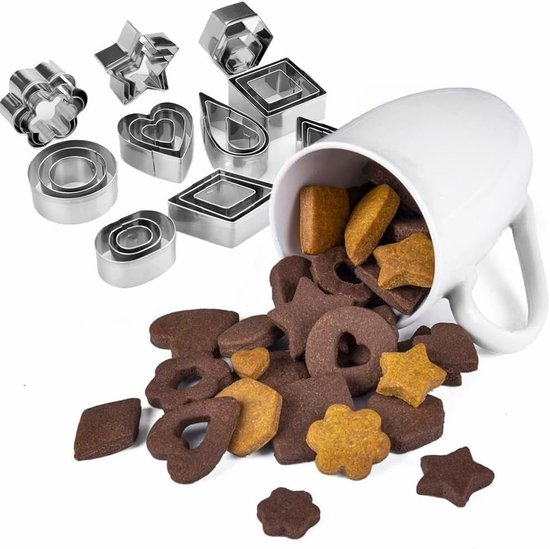 30 Teiliges Mini Keksform Set Mit Box Kleine Edelstahlformen Für Obst, Gemüse Und Modelliermasse, Geometrisches Keks Set, Für Kinder