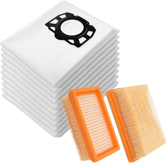 10 Staubsaugerbeutel Kfi 487 2.863 006.0 + 2 Kfi 4410 Filter. Passend Für Kärcher Wd4, Wd5, Wd6, Wd5p, Wd6p, , Mv4, Mv5, Mv6 2.863 005.0 (17) Sta