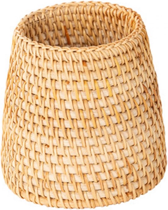Handgeflochtener Stiftehalter Aus Rattan Für Make Up Pinsel Und Bürobedarf (kegelförmig)