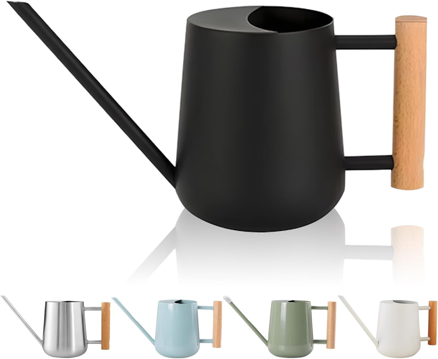 900-ml-wasserkrug – Langer Ausguss – Edelstahl – Für Zimmerpflanzen & Bonsai – Dekorativer Innen- & Außenbereich – Schwarz